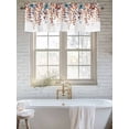 thumbnail image 6 of Orange Blue Leaves Valances for Windows Fall Leaf Vintage Eucalyptus Leaves Kitchen Valance Curtain Rod Pocket Small Curtains for Cafe Bathroom Laundry Basement 54" x 18", 6 of 8