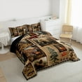 thumbnail image 3 of Feelyou Wildlife Bear Print Queen Comforter Set, Jungle Moose Deer Animal Bedding Sets, Rustic Lake House Reversible Bedding Comforter Set, Ultra Soft Bedroom Decor, 3 Pieces, 3 of 8