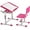Pink, variant on YRLLENSDAN Kids Desk and Chair Set Student Desk and Chair Set Height Adjustable Child Desk with Pull Out Drawer Storage,Multi-Function Study Desk and Chair for Writing, Reading and Drawing,Blue