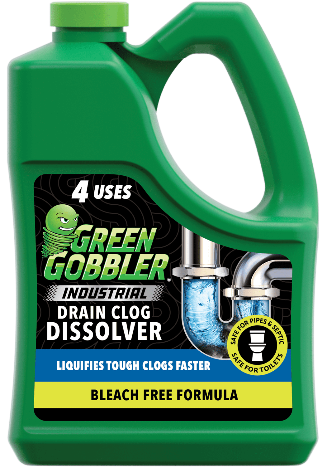 Green Gobbler Industrial Strength Drain Clog Remover & Cleaner Liquid Gel, 64  Fl Oz