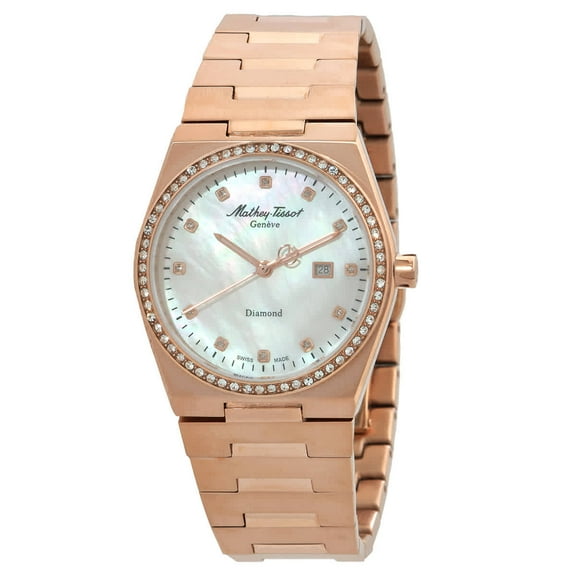 Mathey-Tissot Zeus Lady Diamond Quartz White Dial Ladies Watch D118SPI