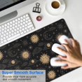 thumbnail image 4 of Long Mouse Pads for Desk,Black Gold Sun Moon Cloud Pattern Desk Mats on Top Of Desks, Desk Mouse Pad Extra Large with 3mm Non-Slip Base and Stitched Edge for Gaming,Office,Work,Home 35.4"x15.7", 4 of 6