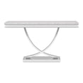 thumbnail image 2 of Furniture of America Linke Glam Metal Pedestal Console Table in Chrome, 2 of 6
