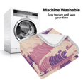 thumbnail image 5 of Yayeee Throw Blanket for Couch Soft Warm 60" x 80" Sofa Chair Bed Decoration, Purple Wave Pattern, 5 of 7