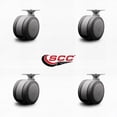 thumbnail image 2 of 3 Inch Gray Heavy Duty Floor Safe Twin Wheel Casters Top Plate Set of 4 SCC, 2 of 2