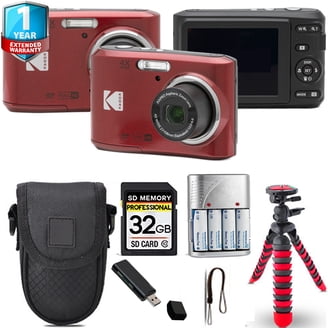 Kodak, Digital Camera, PIXPRO FZ43, Red with 16GB SD Card