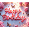 thumbnail image 3 of Pink Floral Themed Happy Birthday Banner Background Backdrop Party Supplies for Birthday Decoration Photography Props Party Decorations Birthday Party Setup Celebrations, 3 of 7