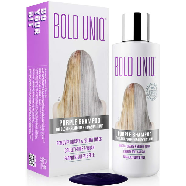 Uniq Purple Shampoo for Blonde Hair - Paraben Sulfate-Free, Cruelty-Free & Vegan, 8 Fl Oz -