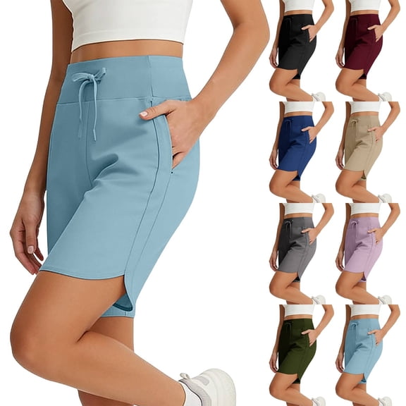 Only Moment Womens Shorts Blended Fabric High Waisted Work Travel Pants with Pockets Stretchy Business Casual Slacks Yoga Shorts with Pockets for Wowomen Purple,S