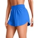 thumbnail image 1 of Shorts CRZ YOGA de Cintura Alta con Corte Lateral de 7.5 cm y Malla Azul L, 1 of 5