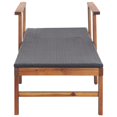 thumbnail image 5 of vidaXL Sun Lounger Poly Rattan and Solid Acacia Wood Black, 5 of 5