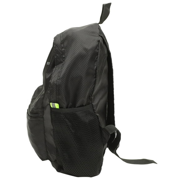 Grid Pattern Backpack Travel Foldable Portable School Bag for Camping Hiking Picnic(Black)