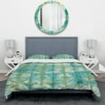 thumbnail image 2 of Designart 'Blue diamonds minimal geometric I' Geometric Duvet Cover Set, 2 of 4