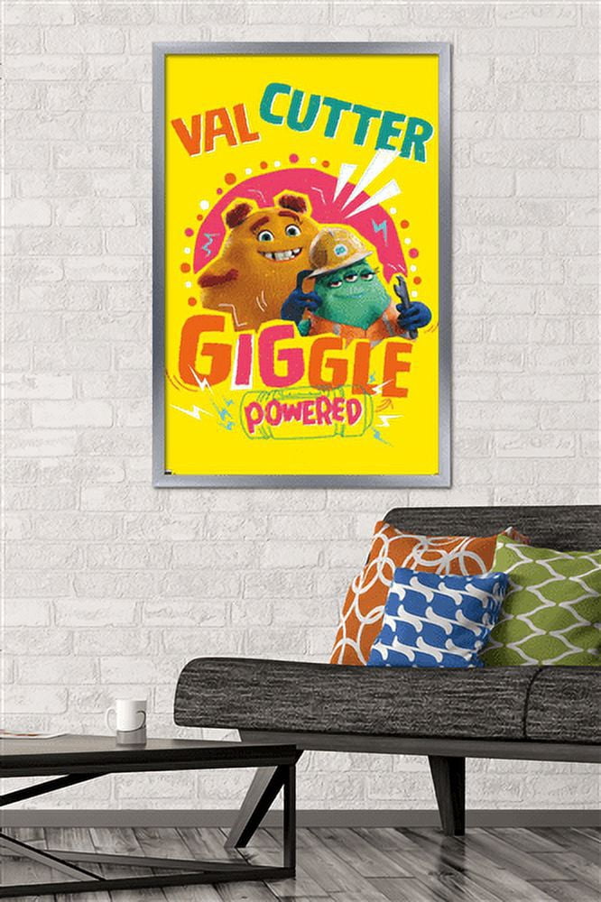 Disney Monsters at Work - Giggle Wall Poster, 22.375" x 34", Framed