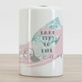 thumbnail image 2 of Beach Saying Ceramic Toothbrush Holder, Cool Breeze Take Me to the Ocean on Text Surf Board, Decorative Versatile Countertop for Bathroom, 4.5" X 2.7", Charcoal Grey Cadet Blue, 2 of 4