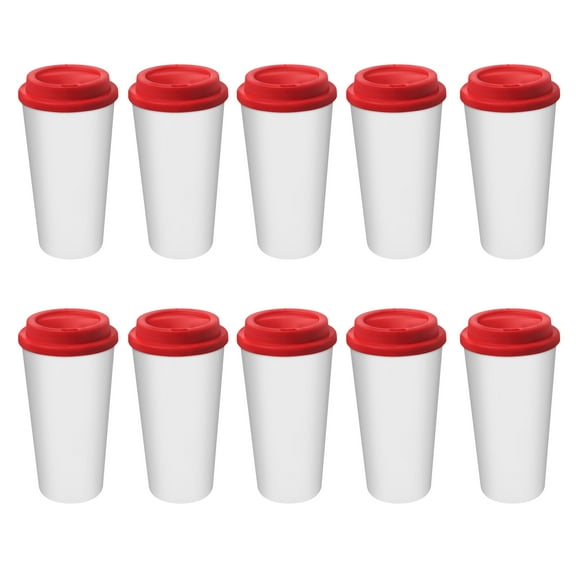 16 oz. 2GoCup Plastic Tumblers - 10 pack - Red