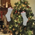 thumbnail image 7 of Cable Knit Christmas Stockings, 18 Inch Diamond Pattern Hanging Stocking, Indoor Outdoor Festive Christmas Decorations for Fireplace Mantel, Christmas Tree, Storage Candy and Christmas Holiday Gifts, 7 of 7