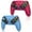 Blue+Red, variant on 2 Pack LED Wireless Controller for P5, Seven Light Colors Compatible with P5 Pro/Slim/PC, Macro/Turbo Function,Dual Vibration, 3.5mm Audio Jack, 6-Axis Motion Contro Gamepad with Speaker(Black&White)