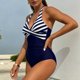 thumbnail image 4 of Traje de baño de una pieza para mujer, conjunto de bikini para mujer, traje de baño de bikini de poliéster con tirante para el cuello y cintura alta, traje de baño de poliéster para mujer, 4 of 4