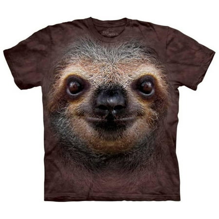 Mushroom Brown Apparel - Youth: Sloth Face Apparel Kids T-Shirt - Brown