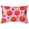 thumbnail image 2 of GZHJMY Strawberry Queen Pillowcase Super Soft Cozy Plush Pillow Case with Zipper for Sofa Bed Couch, 20 x 30 Inch, 2 of 7