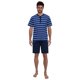 thumbnail image 2 of GÖTZBURG Conjunto de pijama para hombre - corto, a rayas, tapeta de botones, clima-activo Azul M (Medium), 2 of 3