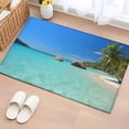 thumbnail image 3 of Summer Beach Front Door Rugs 2x3 ft Tropical Beach Ocean Sea with Landscape of Palm Trees Small Rug for Entryway Non Slip Washable Bathroom Door Mat Absorbent Floor Mat for Indoor Entrance, 3 of 9