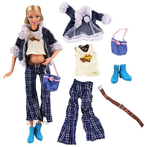 barwa fashion casual outfit clothes set accessories for barbie doll ...