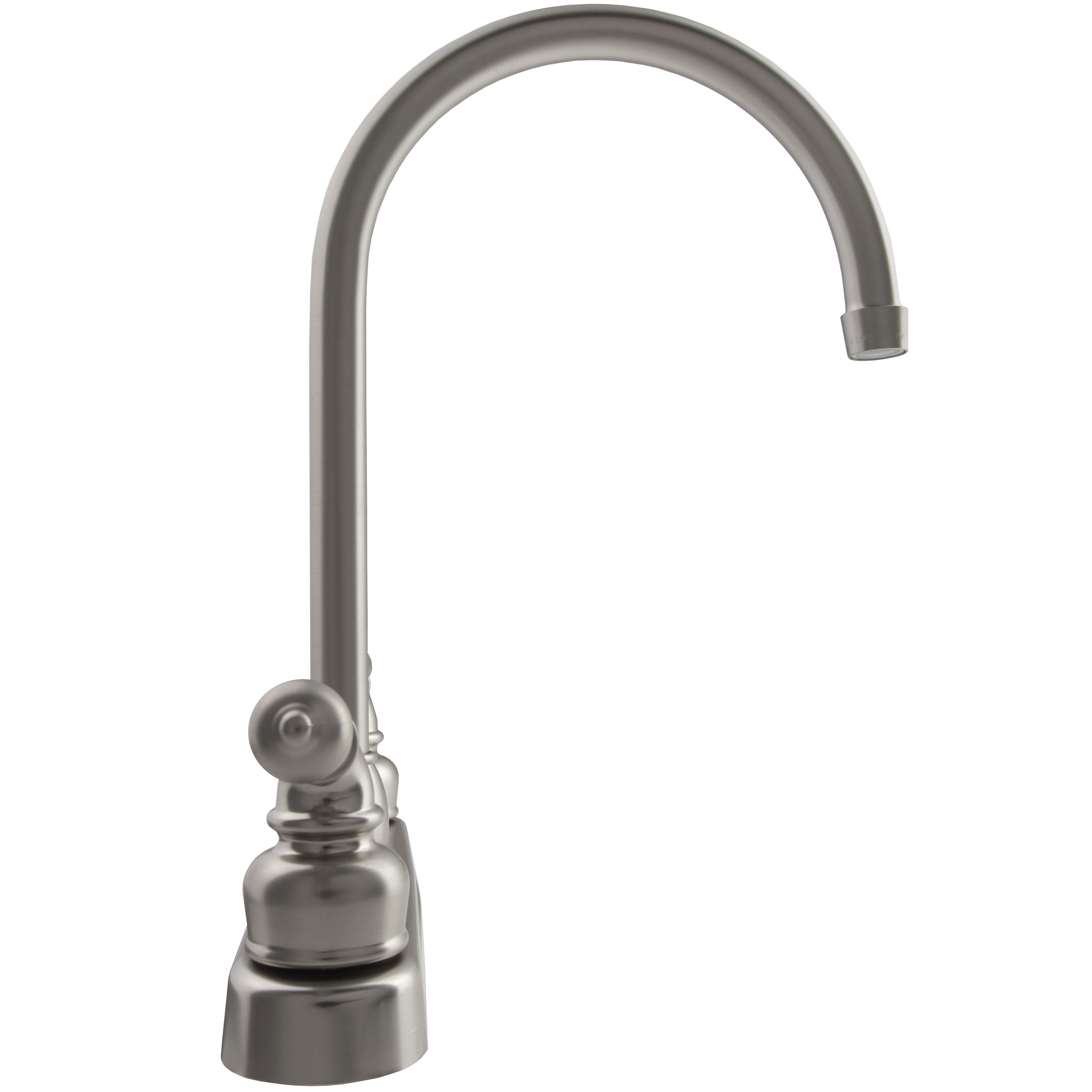 Dura Faucet J-Spout RV Kitchen Faucet - Brushed Satin Nickel