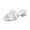Mint Green, variant on Women'S Ethnic Back Open Mules Floral Embroidery Mesh Closed Toe Clear Block Heel Mule Slippers Lightweight Breathable For Wedding, Office & Everyday Wear Mint Green 36