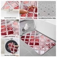 thumbnail image 6 of Red Morocco Bath Mat 3 Piece Bathroom Rug Set, Rustic Country Smear Street Mottled Art Non Slip Bath Rug Contour Mat and Toilet Lid Cover, Absorbent Shower Mats Soft Bath Rugs and Mats Sets, 6 of 8