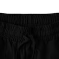 thumbnail image 4 of Cutuoiiu Summer Womens Solid Color Wide-Leg Pants Elastic High Waist Cropped Culottes with Side Pockets for Daily Gifts, 4 of 8