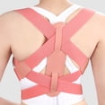 thumbnail image 1 of Adjustable Pink Posture Corrector Clavicle Support Double Fixation Back Brace for Men and Women, 1 of 7