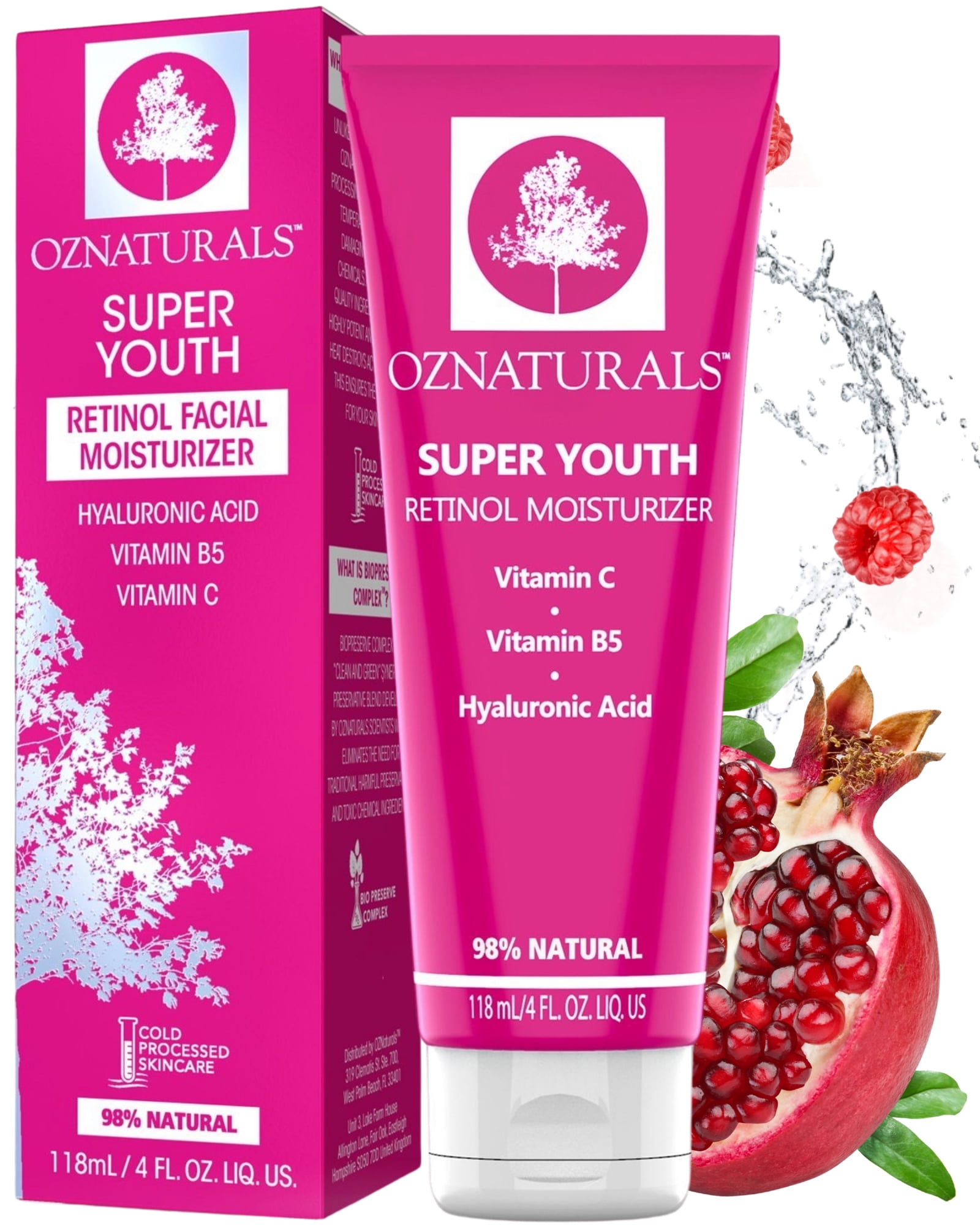 OZNaturals Super Youth Retinol Facial Moisturizer, 4 oz Moisturizer