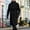 B_ Black Coats for Men, variant on Men's Long Duffle Coat Classic Toggle Button Closure Lapel Collar Side Pockets Warm Outer Coat for Cold Weather Formal Casual Events Dark Gray M