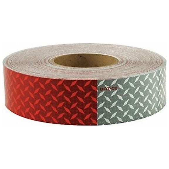 Oralite Reflective Tape,W 2 In,Red/White 18629