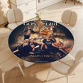 thumbnail image 4 of Gossip Girl-theme Fitted Round Tablecloths Elastic Edged Table Covers Waterproof Table Cloth for Kitchen Holiday Party Tables Decor 150cm, 4 of 6
