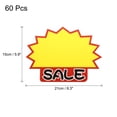 thumbnail image 2 of Uxcell 60pcs Retail Star Burst Signs 8.3"x5.9" para tienda, amarillo (Estilo 29), 2 of 6