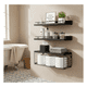 thumbnail image 3 of Repisas Flotantes Madera Modernas Estantes Baño Malubero Negro, 3 of 5