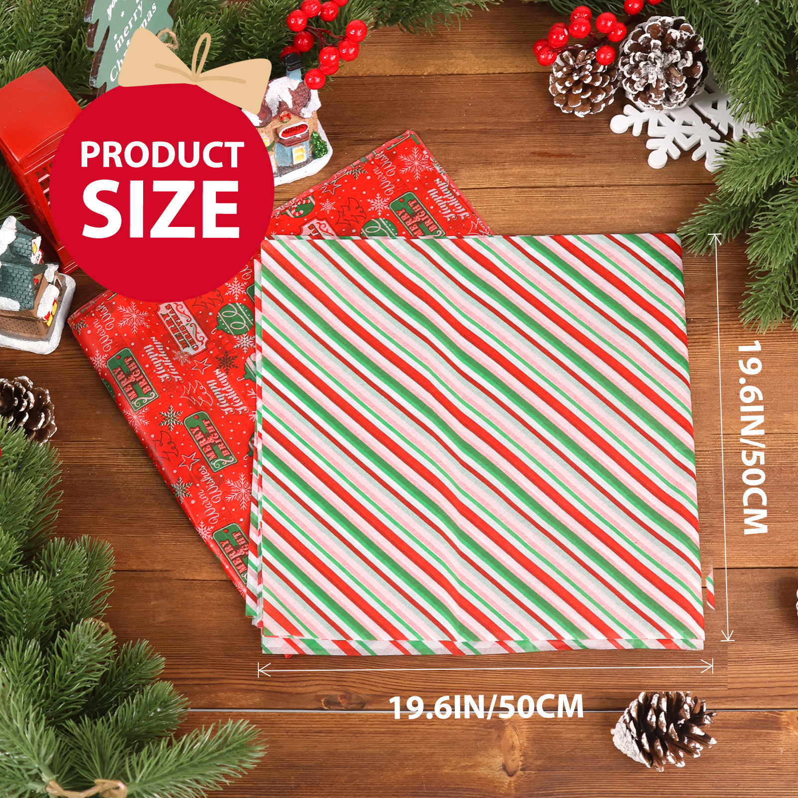 Ayieyill 70-Sheet Christmas Tissue Paper Assortment photo 3