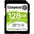 thumbnail image 1 of Memoria SD Kingston  128gb CANVAS Select Plus Clase 10 Video 4K V30 Juegos SDS2/128GB, 1 of 3