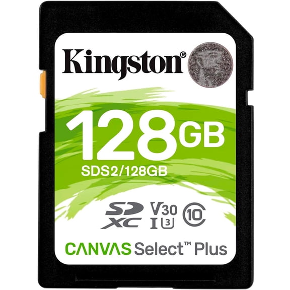 Memoria SD Kingston  128gb CANVAS Select Plus Clase 10 Video 4K V30 Juegos SDS2/128GB