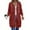 #Red, variant on DPTALR Women's Long Fleece Zip Up Hoodie Jacket，Travel Oversized Tunic Sweatshirt with Pockets,Black,Size XXL