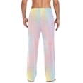 thumbnail image 4 of FORMRS Mens Pajama Pants with Pockets Soft Cotton Sleepwear Lounge Bottoms, Sizes S-2XL, Pink Wavy Striped, 4 of 7
