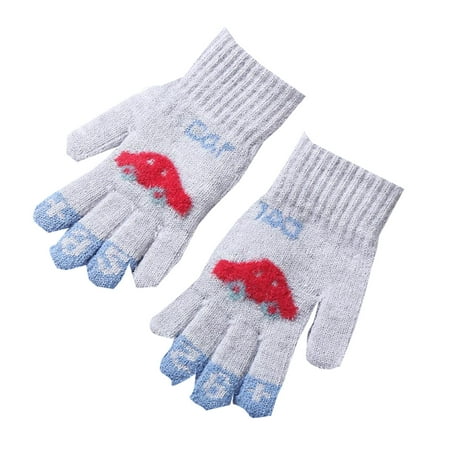

Toddler Winter Gloves Children Gloves Winter Boys Car Five Finger Single Layer Thin Writing Gloves For Girls Primary School Students Riding
