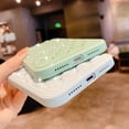 thumbnail image 4 of Cute Compatible with iPhone Diamond Case, Luxury Sparkle Bling Glitter Rhinestone Sturdy Hard PC Back + Soft TPU Edge Protective Phone Cases (Mint Green,iPhone XR), 4 of 11