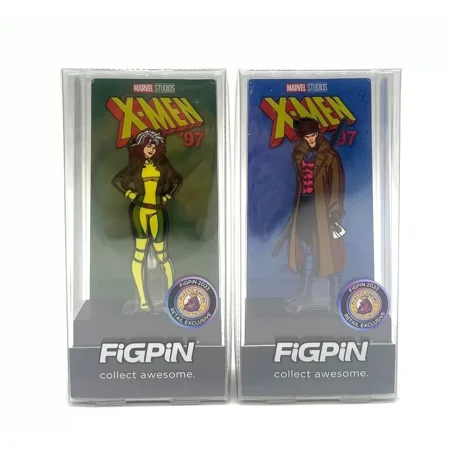FiGPiN X-Men Gambit 1540 & Rouge 1539 Plastic Empire Exclusive Collectible Pins