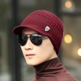 thumbnail image 5 of Hontri Cotton Baseball Cap in Clearance, Men Warm Baggy Weave Crochet Winter Wool Knit Ski Beanie Caps Hat, Male Red One Size, 5 of 8