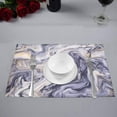 thumbnail image 3 of MKHERT White Gray Marble Ink Acrylic Painted Waves Texture Placemats Table Mats for Dining Room Kitchen Table Decoration 12x18 inch,Set of 6, 3 of 4