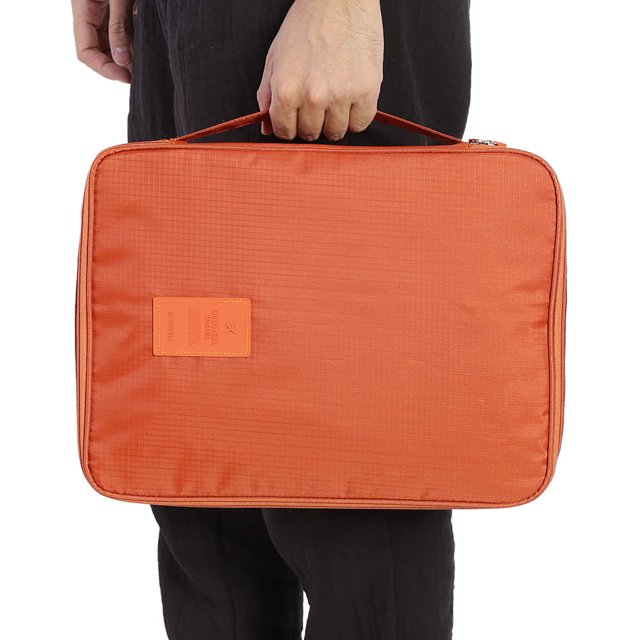 DINIWELL Hombres Camisa de Viaje Portátil Estuche Corbata Bolsa de Almacenamiento de Ropa Orgnizar Protección contra el Polvo Naranja